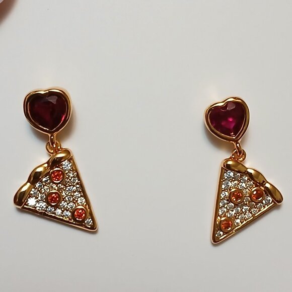 Kate Spade Pizza Dangle Earrings (Gold tone) - Picture 2 of 5